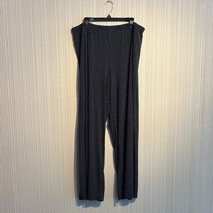 Plus size Avenue flowy wide leg pants w/ elastic waist